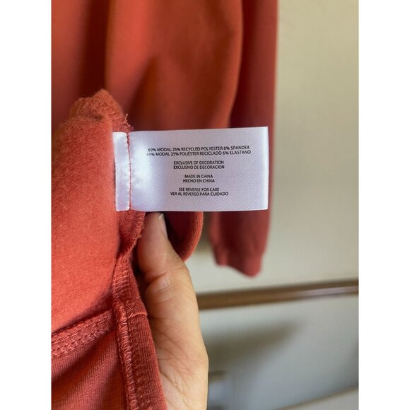 ORVIS XXL Orange V-Neck Ultrasoft Sweatshirt Modal Blend Athleisure Outdoor Clas - Picture 8 of 8